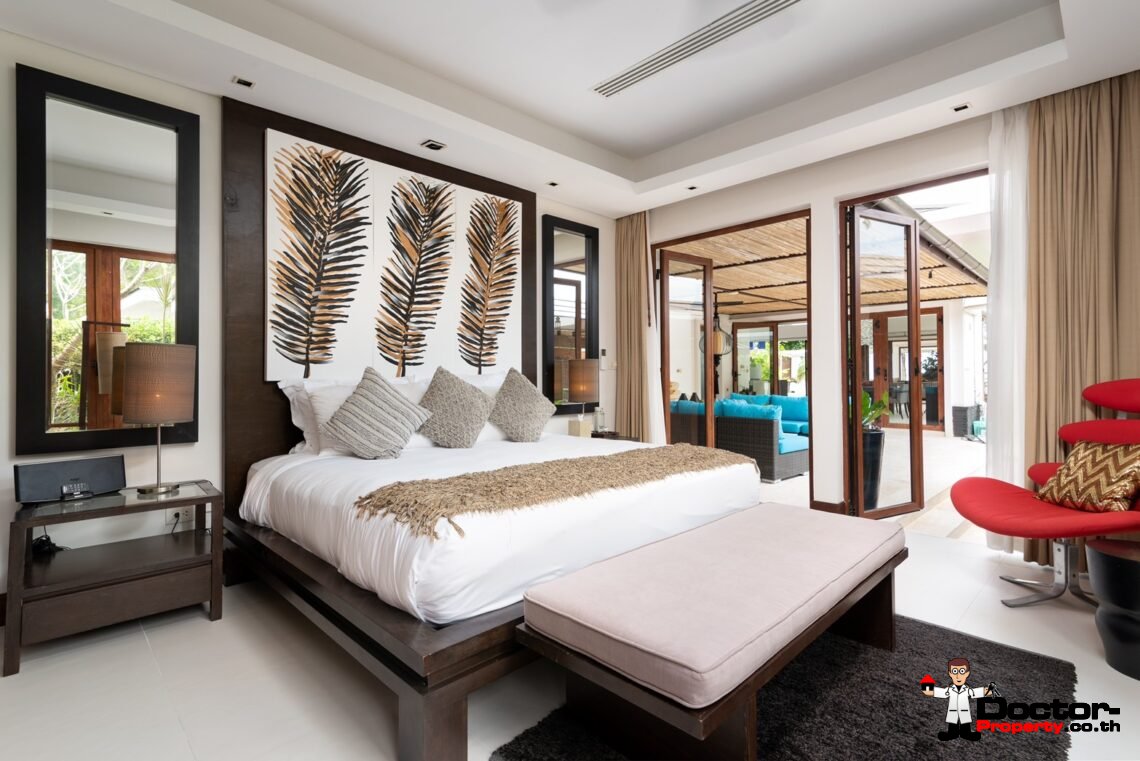 Luxurious 5 Bedroom Beachfront Residence on Ban Tai Beach, Koh Samui – For Sale